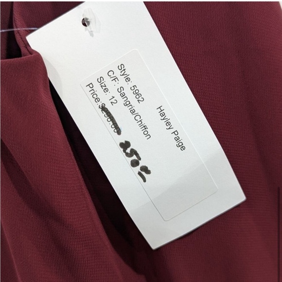 🔥 HP 🔥 NEW NWT HAYLEY PAIGE 5962 BRIDESMAID FORMAL PROM HOMECOMING GOWN - Picture 6 of 7